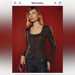 Reformation Prima Top Brown - Size 12 
New with tags
